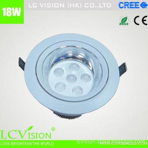 LED lighting /18W CREE LED Down light / Dimming / Adjustable / 750 lm